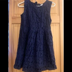 GAP girls navy eyelet dress size XXL 14-16